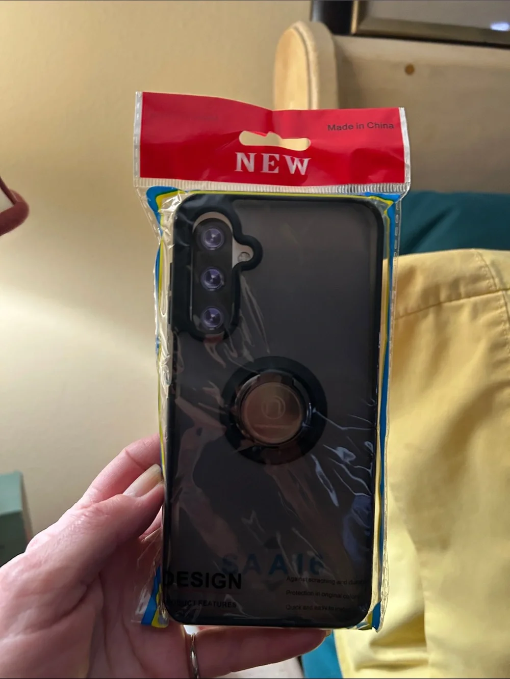 12 New Black Phone Cases with Ring stand SAA16